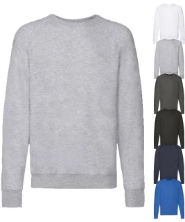 Pánska raglánová mikina LIGHTWEIGHT RAGLAN SWEAT Fruit of the Loom