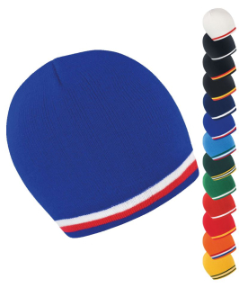 Pletená čiapka s kontrastnými pruhmi R368X Result Headwear